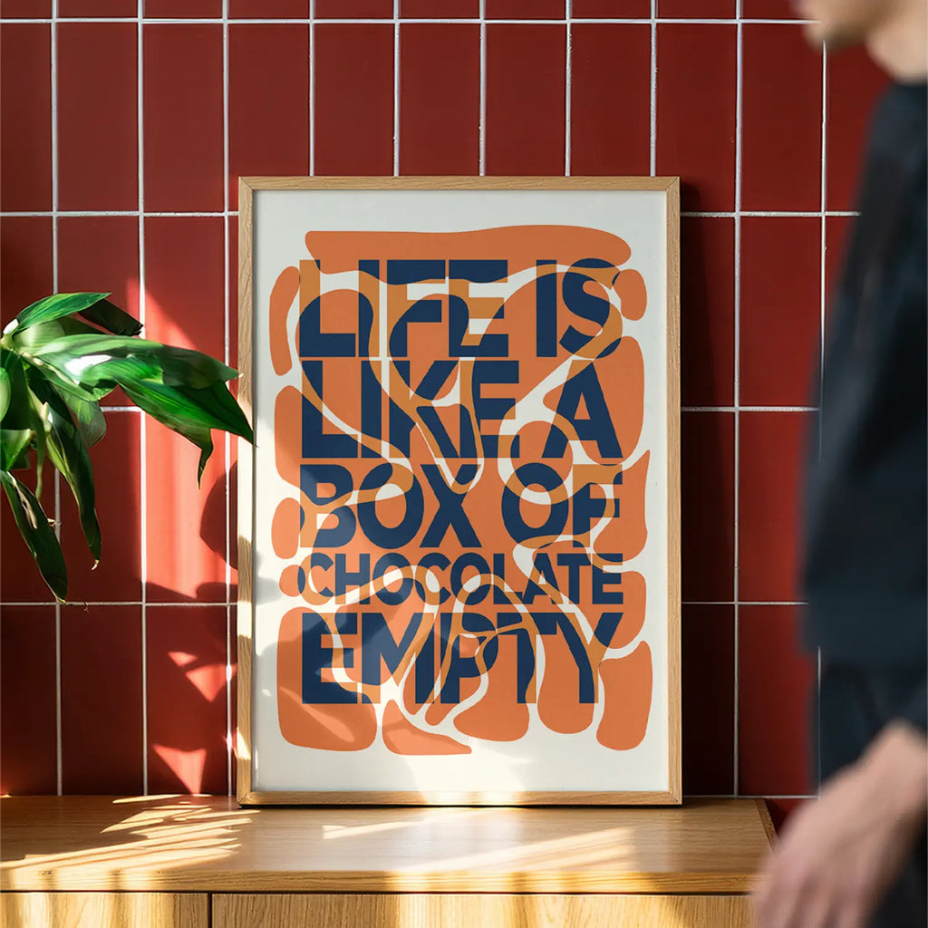 Like A Box Of Chocolate - Typography Poster