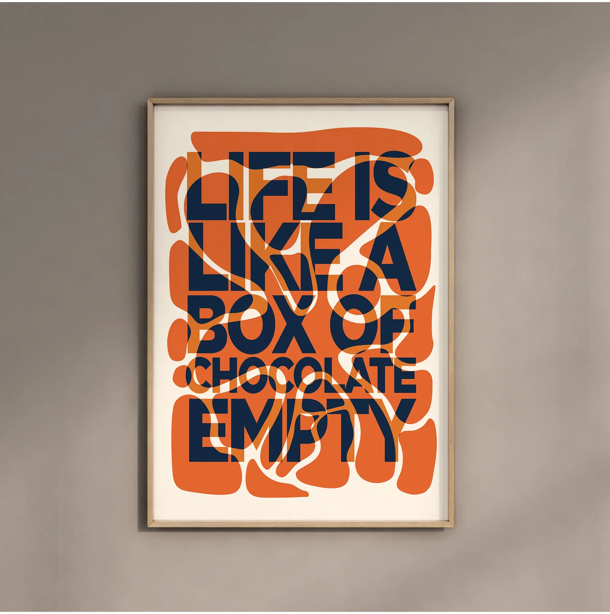 Like A Box Of Chocolate - Typography Poster